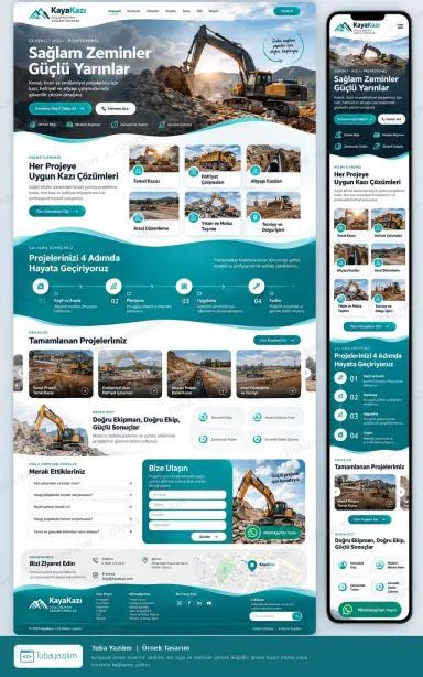Sample website design for Excavation & Earthworks Contractors