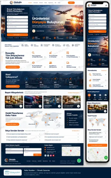 Sample website design for Import & Export Companies