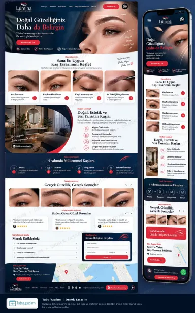 Sample website design for Microblading & Permanent Makeup Studios