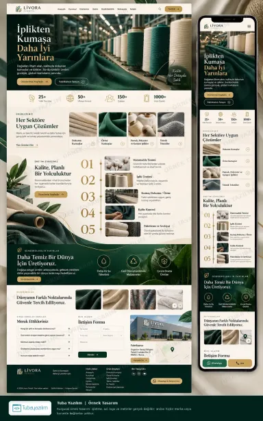 Sample website design for Textile Factories & Manufacturers