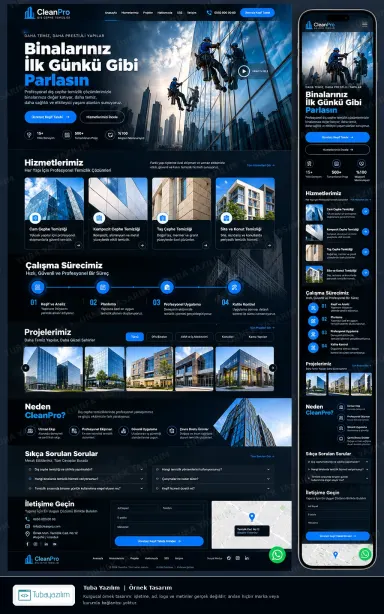 Sample website design for Facade Cleaning & Maintenance Companies