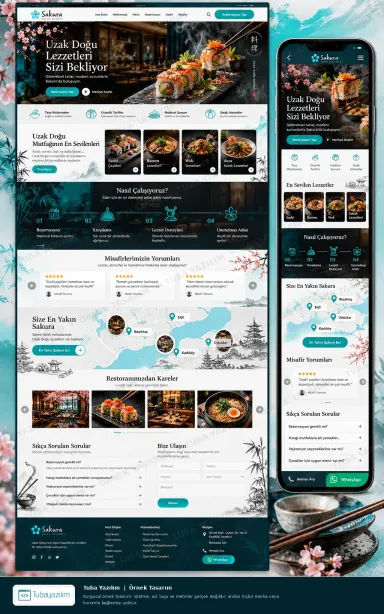 Sample website design for Asian & Sushi Restaurants