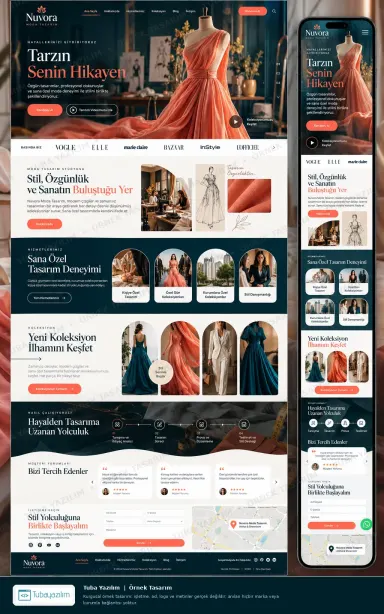 Sample website design for Fashion Boutiques & Designers
