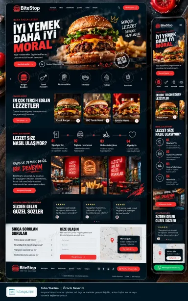 Sample website design for Fast Food & Burger Restaurants