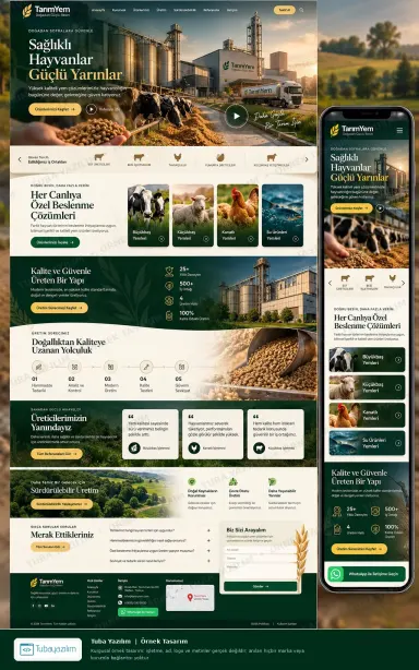 Sample website design for Animal Feed Producers & Suppliers