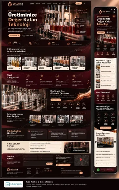 Sample website design for Packaging, Filling & Labelling Machine Suppliers