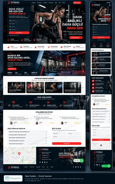 Sample website design for Gyms & Fitness Centres
