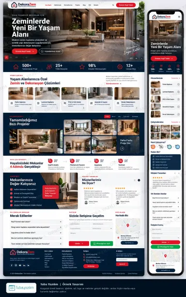Sample website design for Flooring Contractors