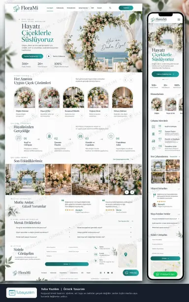 Sample website design for Florists & Flower Decoration