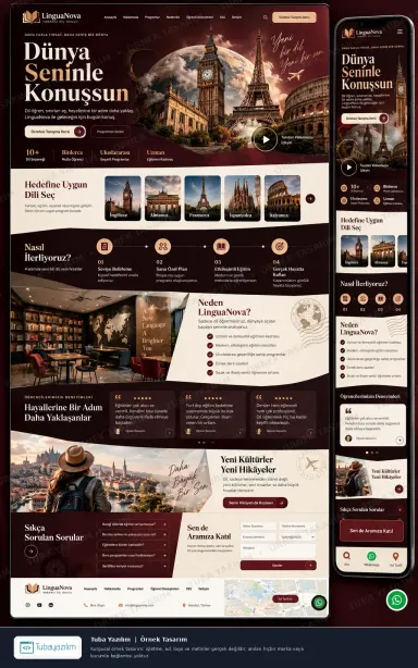 Sample website design for Language Schools & Institutes