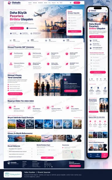 Sample website design for Import & Export Companies