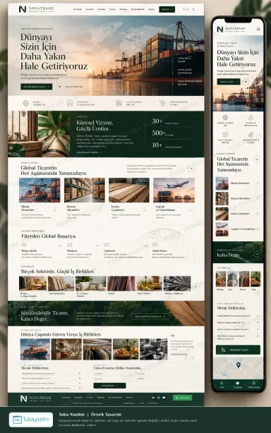 Sample website design for Import & Export Companies