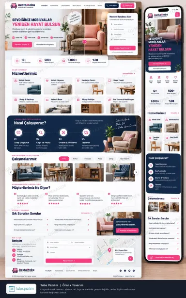 Sample website design for Furniture Repair & Upholstery Services