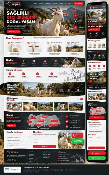 Sample website design for Livestock, Cattle & Poultry Farms