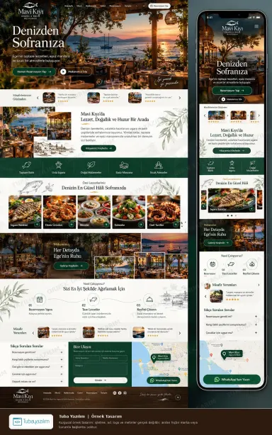 Sample website design for Seafood Restaurants