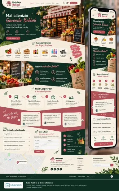 Sample website design for Grocery Stores & Greengrocers
