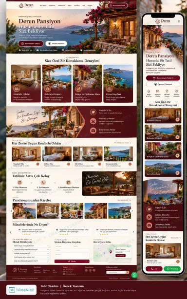 Sample website design for Boutique Hotels & Guesthouses