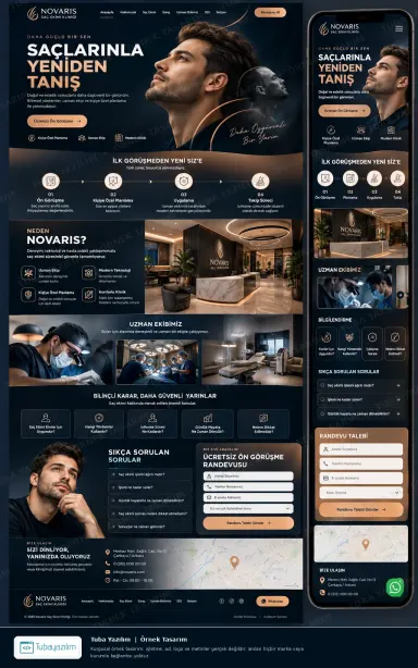 Sample website design for Hair Transplant Clinics
