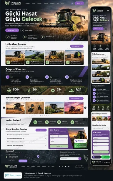 Sample website design for Agricultural Machinery & Tractor Dealers