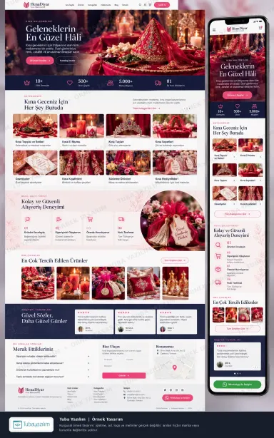 Sample website design for Cosmetics, Makeup & Henna Stores