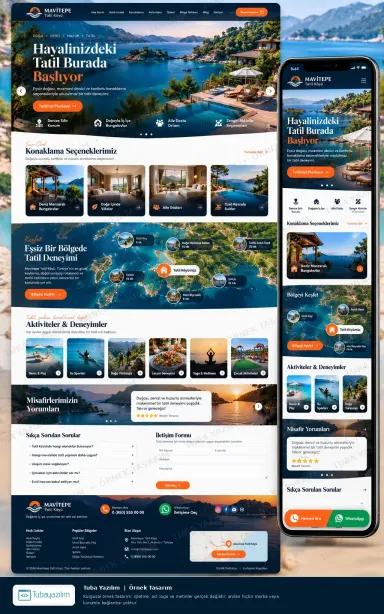 Sample website design for Holiday Resorts