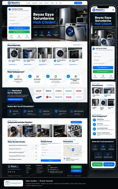 Sample website design for Home Appliance Repair Services