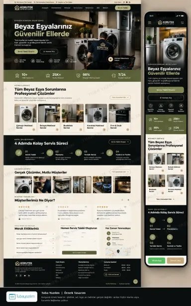 Sample website design for Home Appliance Repair Services