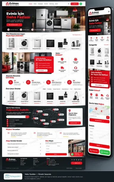 Sample website design for Electronics & Home Appliance Stores