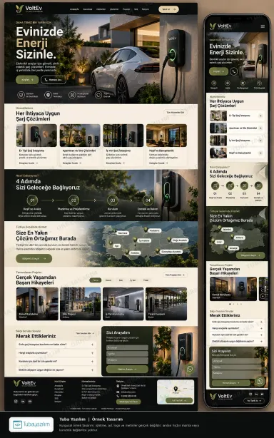 Sample website design for EV Charging Companies