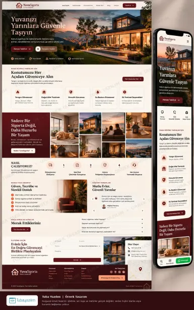 Sample website design for Home Insurance Providers
