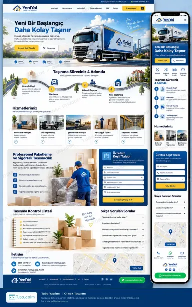 Sample website design for Movers & Packers