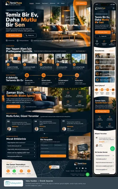 Sample website design for Home & Office Cleaning Companies