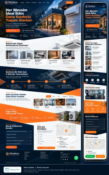 Sample website design for HVAC & Refrigeration Contractors
