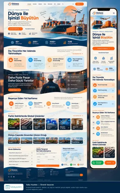 Sample website design for Import & Export Companies