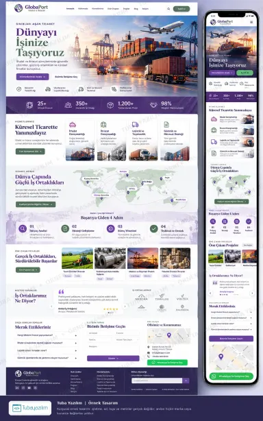 Import & Export — sample website design