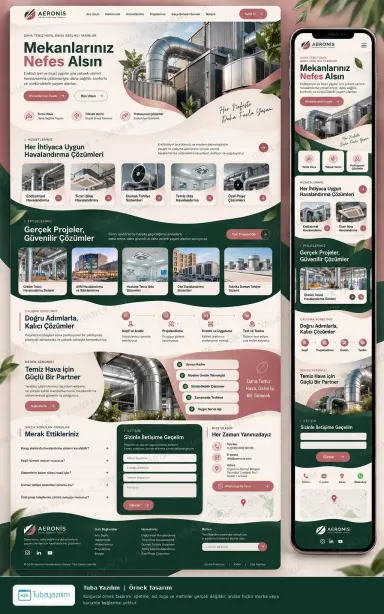Sample website design for Ventilation & Air Handling Contractors