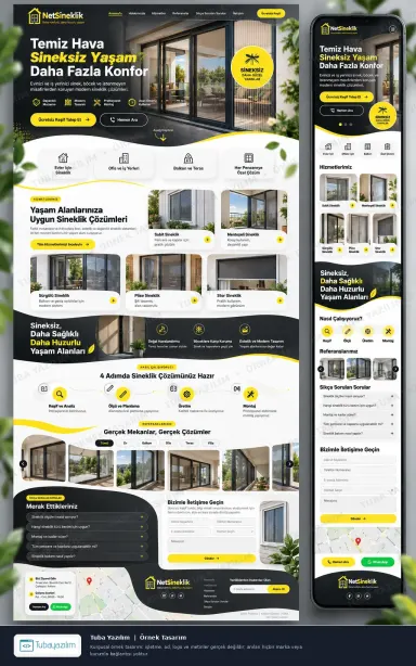 Sample website design for uPVC Windows, Doors & Insect Screen Suppliers