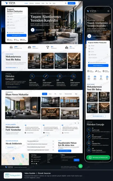 Sample website design for Interior Design Studios