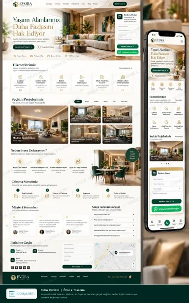Sample website design for Interior Design Studios