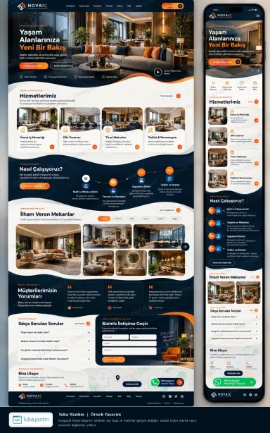 Sample website design for Interior Design Studios