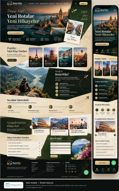 Sample website design for Tour Operators & Tour Guides