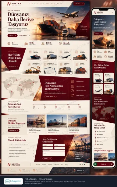 Sample website design for Logistics & Freight Companies