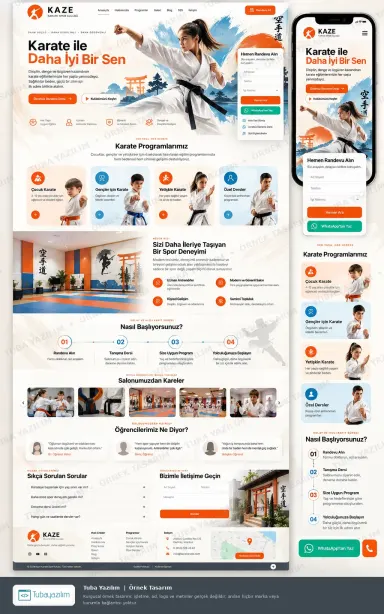 Sample website design for Martial Arts & Combat Sports Gyms