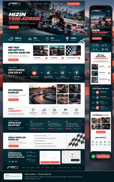Sample website design for Go-Karting Tracks