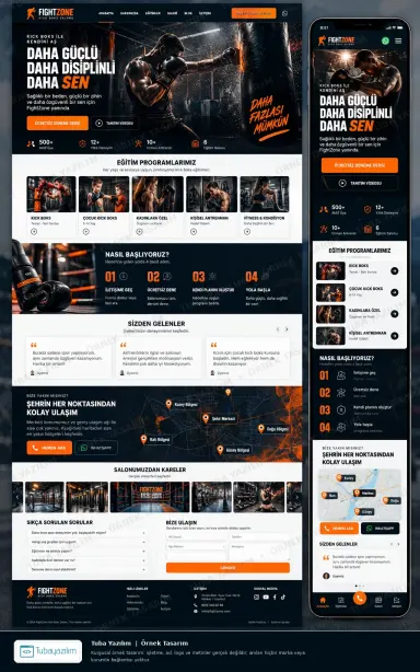 Sample website design for Martial Arts & Combat Sports Gyms
