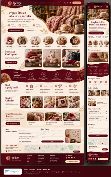 Sample website design for Knitwear Manufacturers & Shops