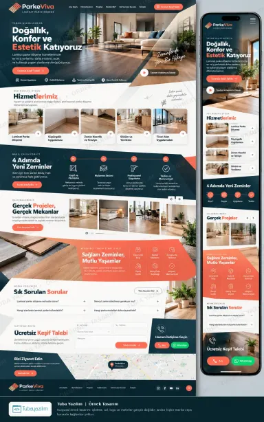 Sample website design for Flooring Contractors
