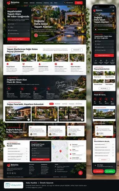 Sample website design for Landscaping & Garden Design Companies