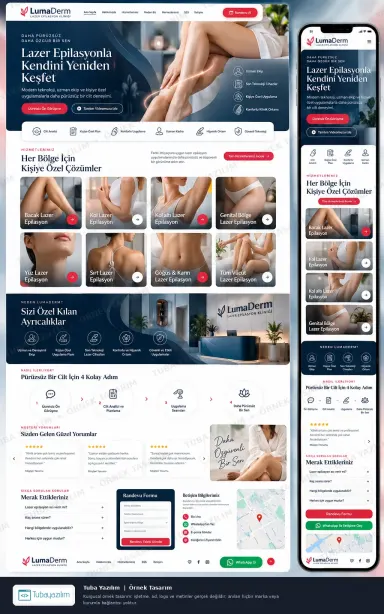 Sample website design for Laser Hair Removal & Skin Care Clinics