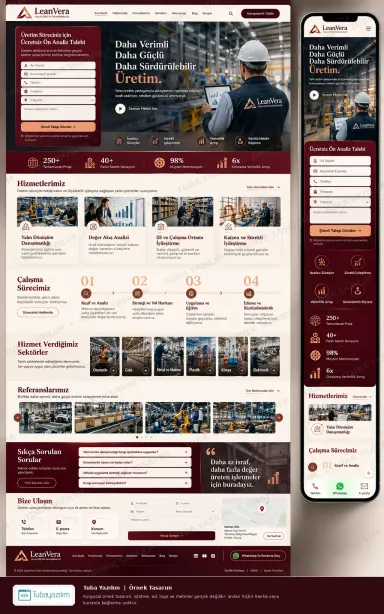Sample website design for Manufacturing & Lean Consultants